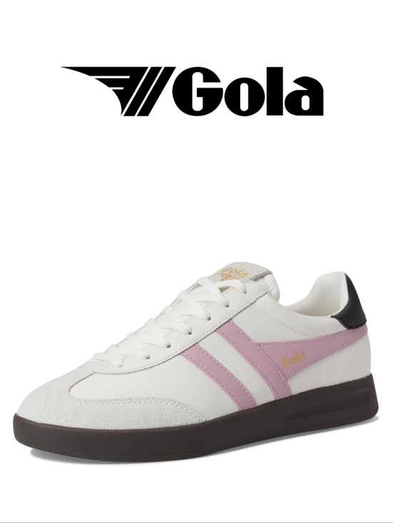 Gola Shoes - Gola - Cyclone Leather - Sneakers - 7 B - Medium - White/Candy/Black/Dark Gum